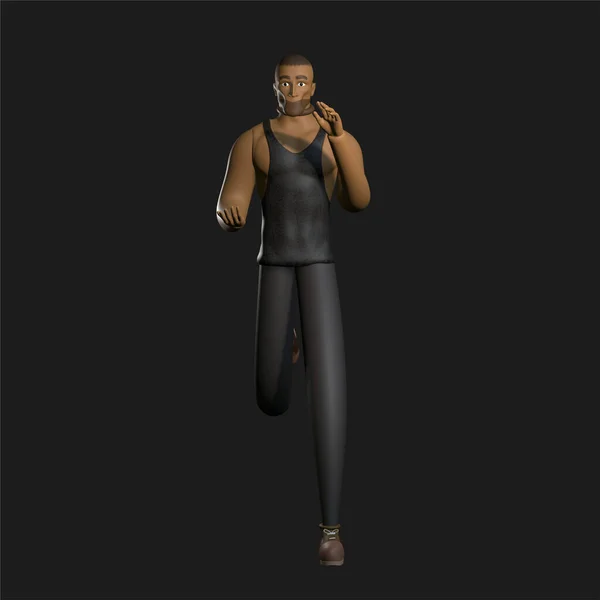 bad guy 3d model design pose for 3d man model character