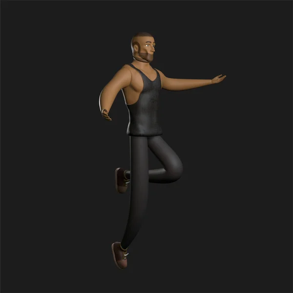 bad guy 3d model design pose for 3d man model character