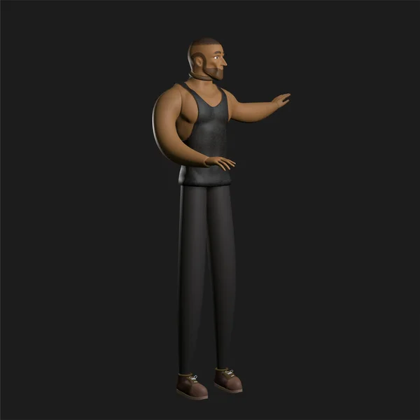 bad guy 3d model design pose for 3d man model character