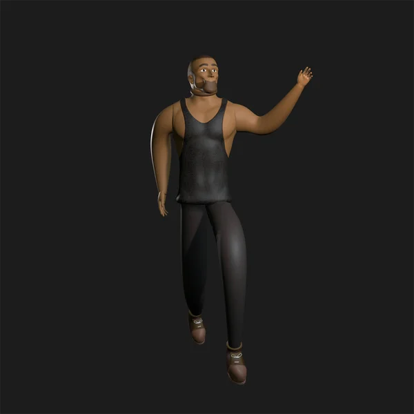 bad guy 3d model design pose for 3d man model character