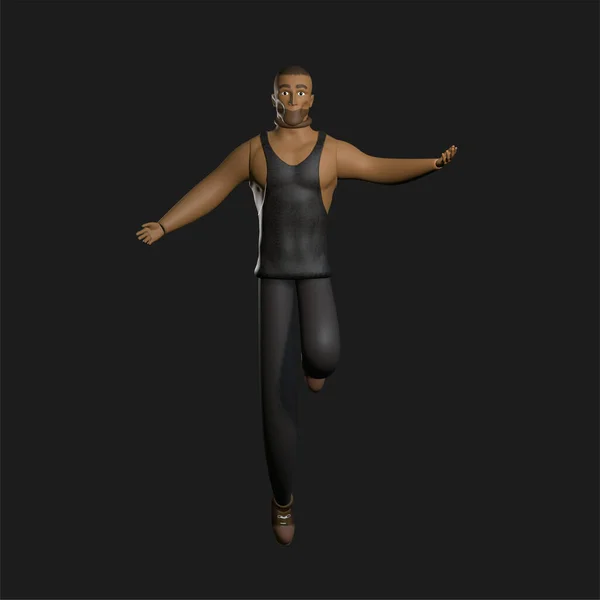 bad guy 3d model design pose for 3d man model character