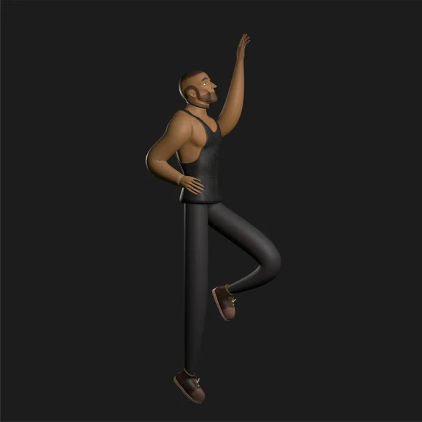 bad guy 3d model design pose for 3d man model character