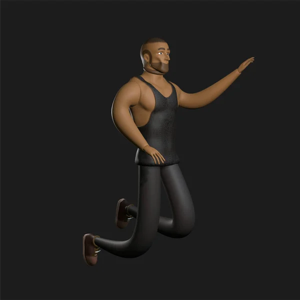 bad guy 3d model design pose for 3d man model character