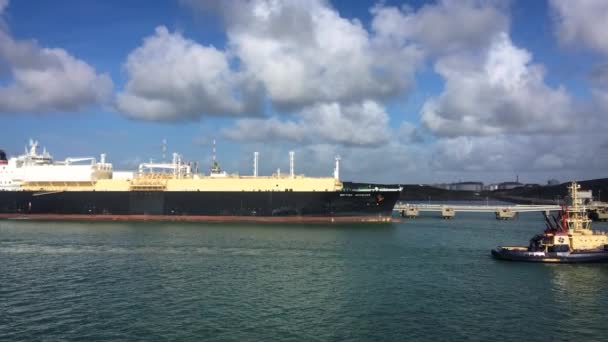 Pembroke Port Wales Února 2022 Panning Shot View Irish Ferries — Stock video