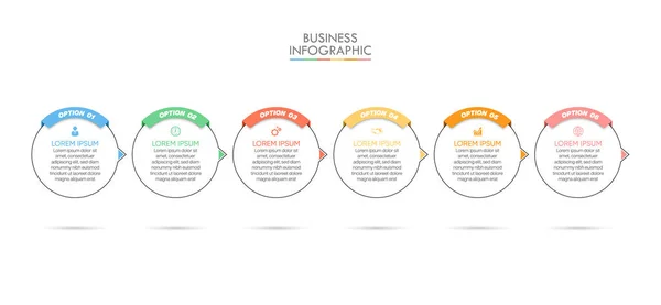 Presentazione Business Infografica Modello — Vettoriale Stock