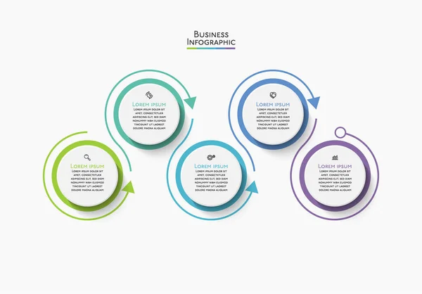 Plantilla Infografía Empresarial Presentación — Archivo Imágenes Vectoriales