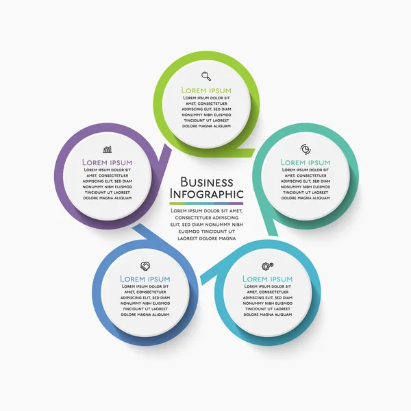 Presentatie Business Circle Infographic Template — Stockvector