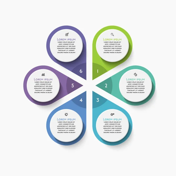 Presentatie Business Circle Infographic Template — Stockvector