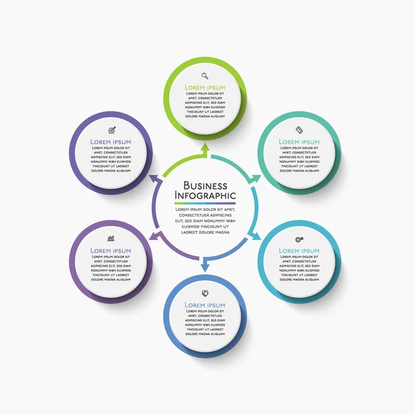 Presentatie Business Circle Infographic Template — Stockvector