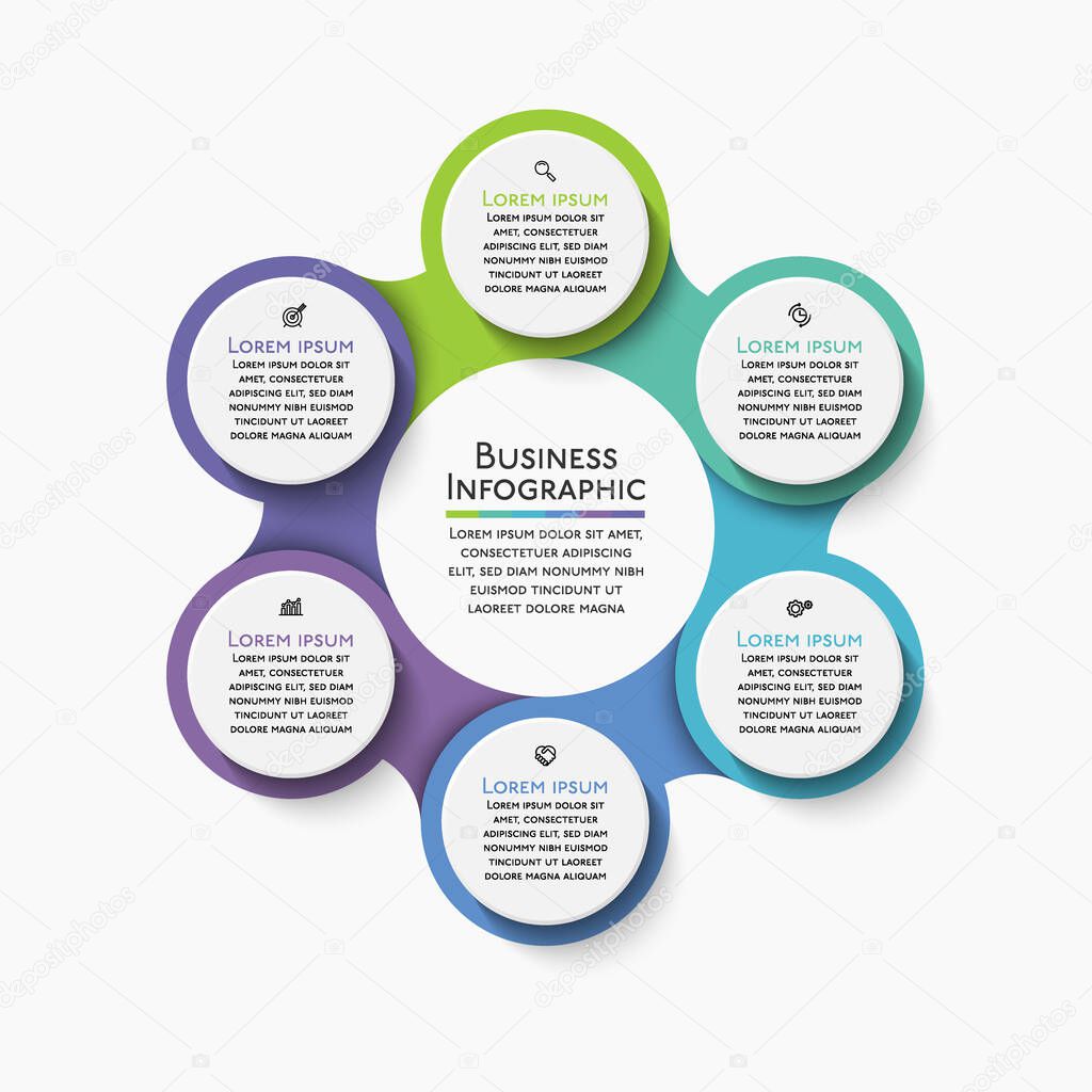 Presentation Business circle infographic template 