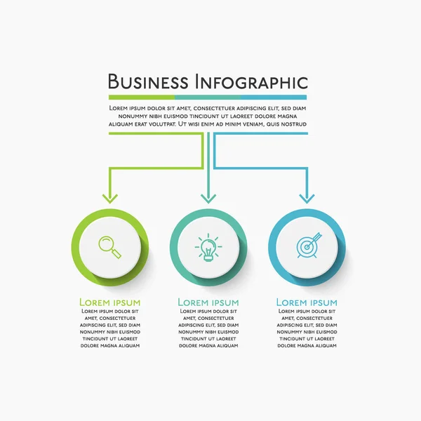 Templat Infografis Bisnis Presentasi - Stok Vektor