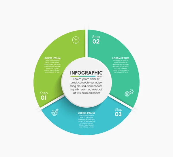 Présentation Générale Business Circle Infographie Template — Image vectorielle