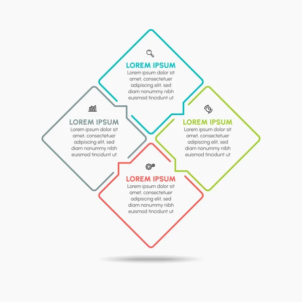 Plantilla Infografía Empresarial Presentación — Archivo Imágenes Vectoriales