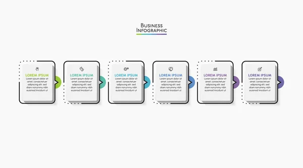 Modelo Infográfico Negócios Apresentação — Vetor de Stock