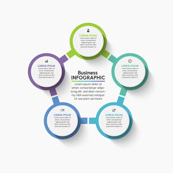 Presentation Business Circle Infographic Template — Stock Vector