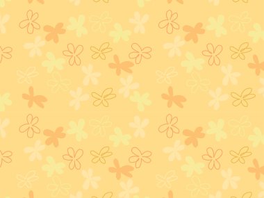 sarı çiçek seamless modeli