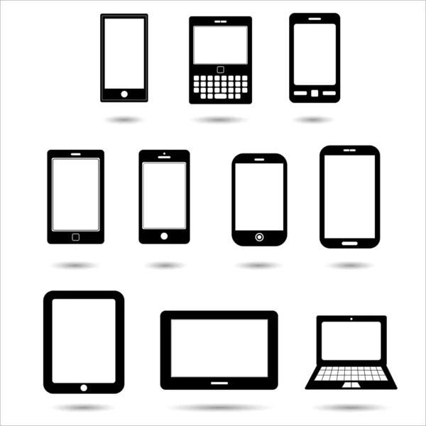 simge seti cep telefonu, tablet cihazın iletişim için