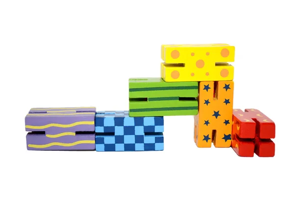 Brinquedo isolado colorido desenvolvimento — Fotografia de Stock