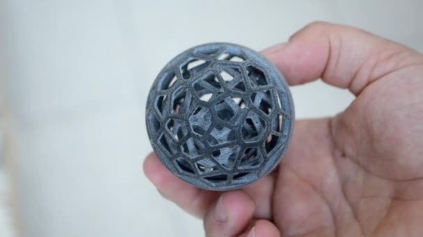 Modell aus Kunststoff auf 3D-Drucker gedruckt — Stockvideo
