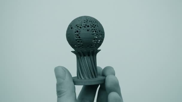 Моделі, надруковані на 3D принтері для металевого макросу. Об'єктна поверхня крупним планом . — стокове відео
