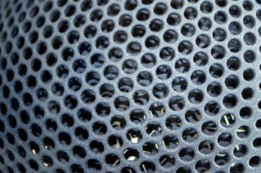 Surface of object printed on 3D printer from polyamide powder close-up