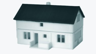 Beyaz arkaplanda izole edilmiş 3d yazıcı tarafından basılan nesneler