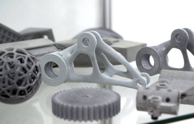 Endüstriyel toz 3D yazıcıya basılmış farklı nesneler. Çoklu Jet Füzyonu