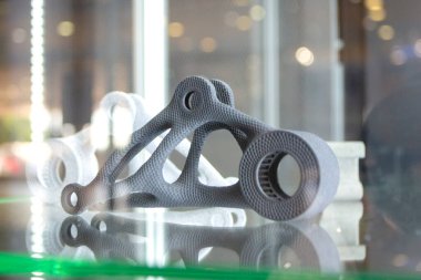 3D yazıcıya basılmış bir model. Toz endüstriyel 3D yazıcı yazdırıldı