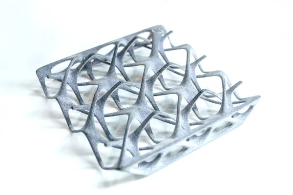 Objeto impresso em impressora 3D a partir de pó de poliamida — Fotografia de Stock