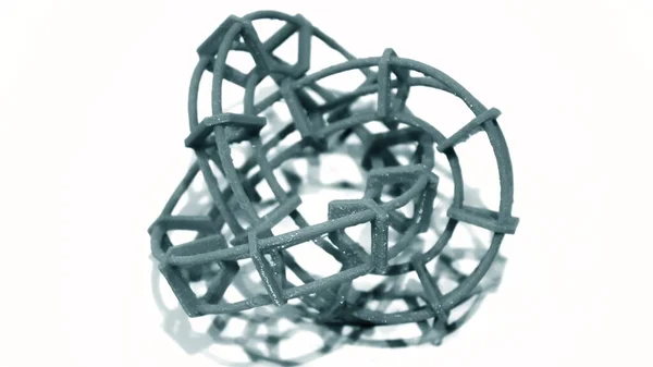 Abstraktes Objekt einer blauen Farbe, gedruckt im 3D-Drucker — Stockfoto