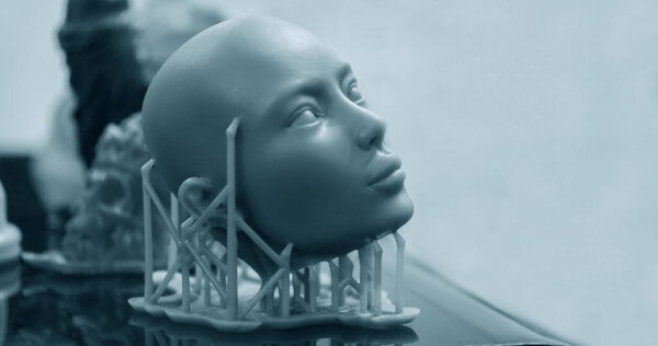 Objects photopolymer printed on stereolithography 3D printer,