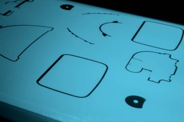 Endüstriyel toz 3D yazıcı yazıcı, yazıcıya yakın çekim. Çoklu Jet Füzyon MJF