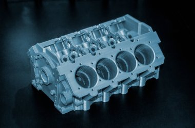 Plastik filamandaki 3d yazıcıya yazdırılmış prototip araba motorları