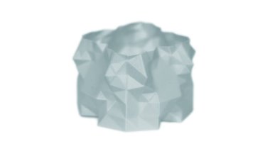 3d yazıcı tarafından basılan mavi renkli soyut nesne izole edildi