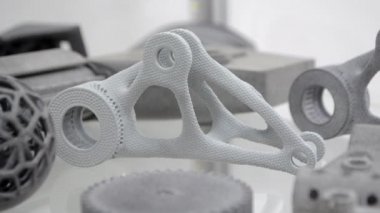 Endüstriyel toz 3D yazıcıya basılan nesne