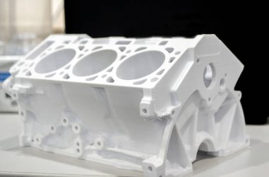 Model prototip araba 3 boyutlu yazıcıda basıldı. Nesne 3D yazıcıya yazdırıldı