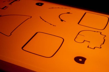 Endüstriyel toz 3D yazıcı yazıcı, yazıcıya yakın çekim. Çoklu Jet Füzyon MJF