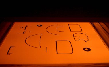 Toz 3D yazıcı beyaz toz poliyamide yakın plan yazıcı modelleri