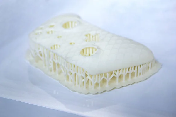 Model printed on 3D printer. Object printed on 3D printer made of plastic