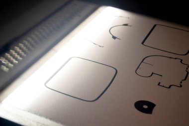 Endüstriyel toz 3D yazıcı yazıcı, yazıcıya yakın çekim. Çoklu Jet Füzyon MJF