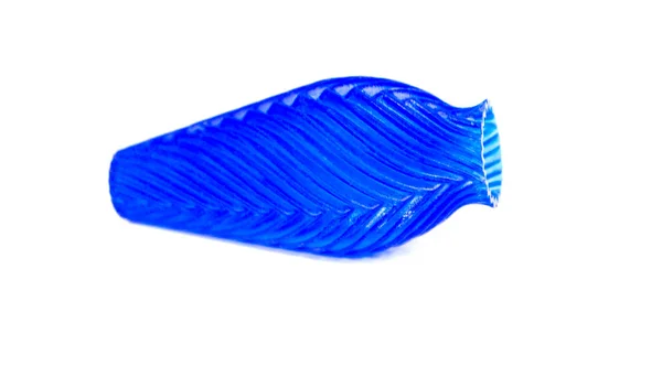Abstrakt modell blå vas tryckt på 3D-skrivare isolerad på vit bakgrund. — Stockfoto
