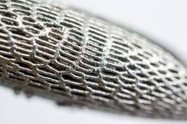 Metal yakın çekim makrosu için 3D yazıcıya yazdırıldı.