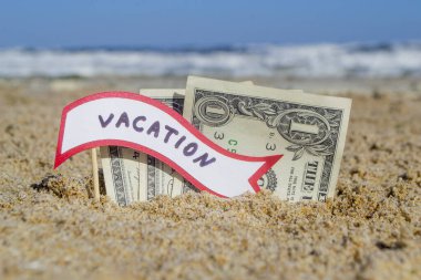 Kağıt bir dolar ve kağıt konuşma balonlu küçük bir sopa.