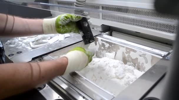 Engineer Artist Designer Printing Parts Shaping Models Dust Print Sculpting — Vídeo de stock