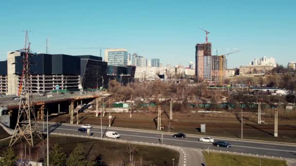 Kyiv Ukraine January 2022 Urban Landscape Cityscape Landmarks Many Different — Vídeo de Stock
