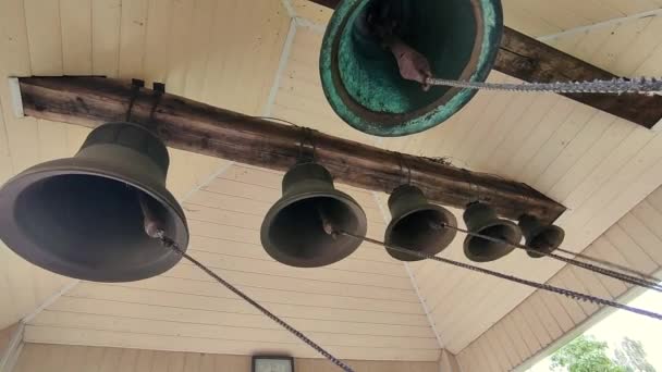 Ring Bells Ringing Church Bells Bell Tower Church Bells Ringing — Vídeos de Stock