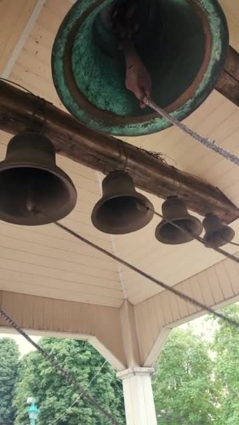 Ring Bells Ringing Church Bells Bell Tower Church Bells Ringing — 图库视频影像