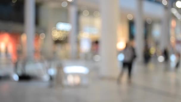 Pessoas Shopping Desfocado Fundo Tempo Real — Vídeo de Stock