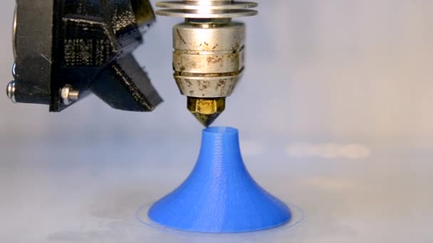 Imprimanta Funcțiune Aproape Imprimarea Automată Tridimensională Efectuează Modelarea Plastică Laborator — Videoclip de stoc