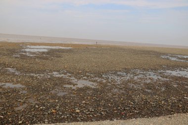 Güzel sakin bir kumsal manzarası.